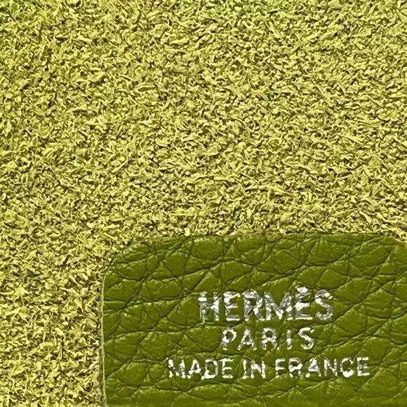 Auth HERMES Ulysse PM Anis Green Taurillon Clemence Accessory Case 306-102024 - Picture 5 of 6